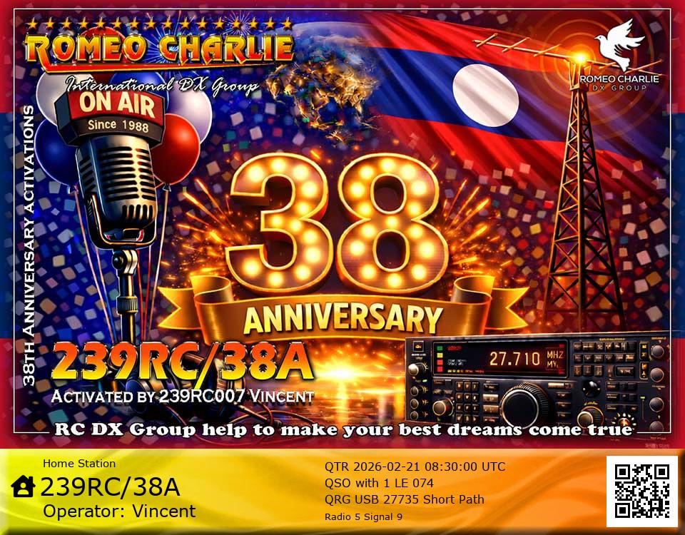 eQSL 239RC 38A Mr. Vincent